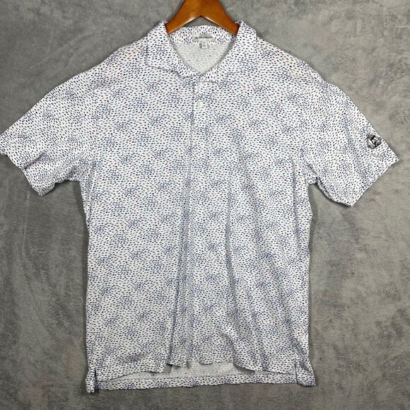 Peter Millar Crown Men's Pilot Mill Ocean Traffic Printed Polo XL - Picture 1 of 8
